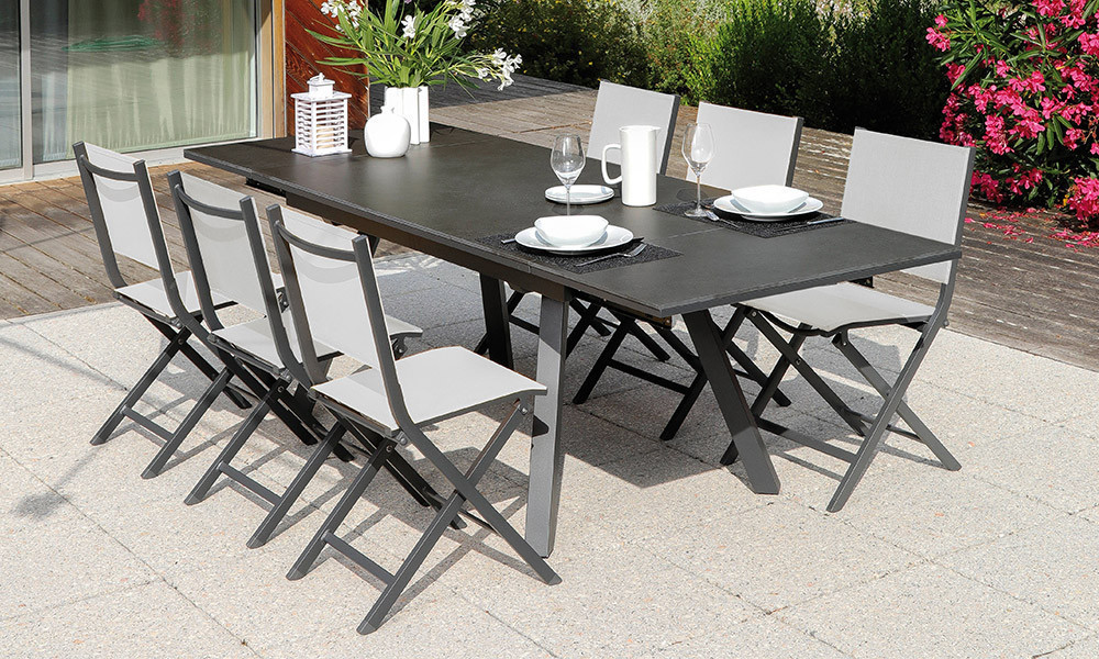 Agri - Table de repas outdoor extensible 