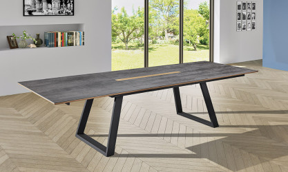 Salto  - Table plateau céramique extensible 